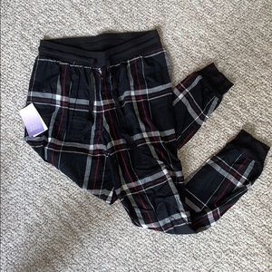 plaid pajama joggers